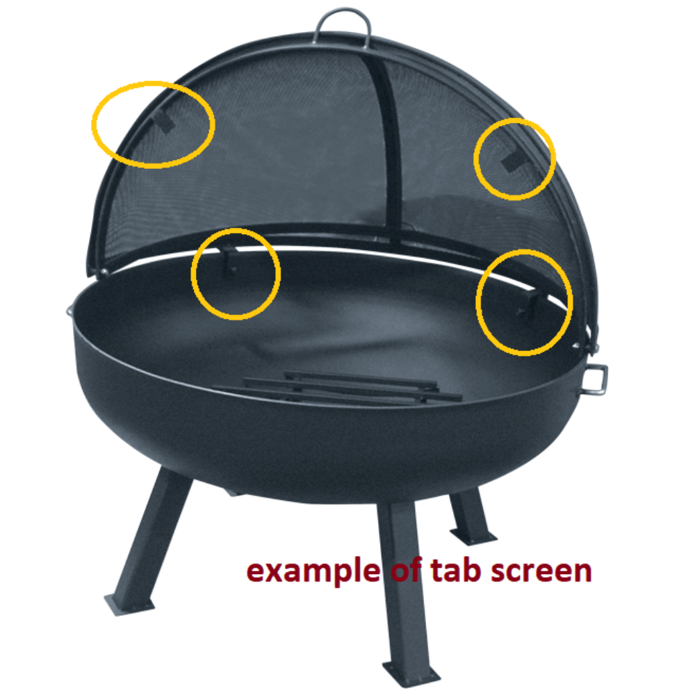 Modern Blaze Round Steel Fire Pit Screens