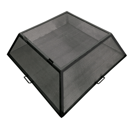 Modern Blaze Square Steel Fire Pit Screen