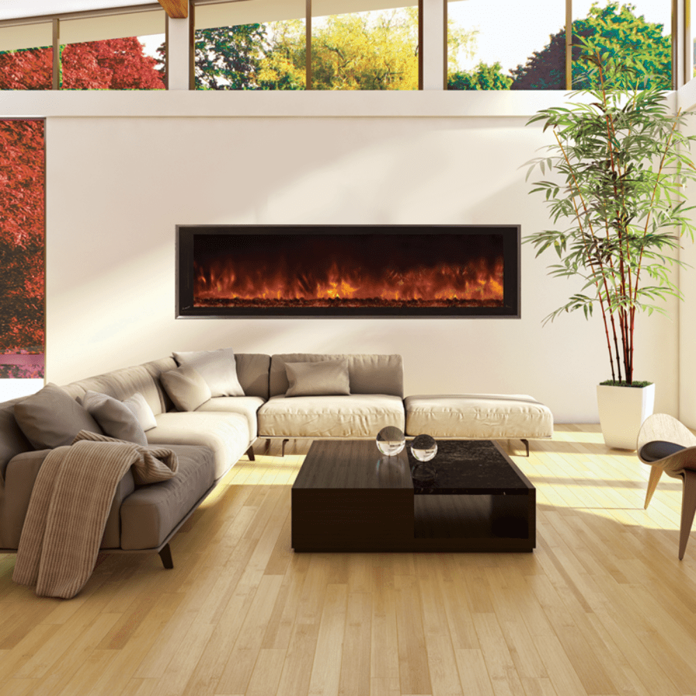 Modern Flames 60-inch Landscape-2 Built-in Electric Fireplace in Living Room