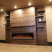 Modern Flames Allwood Fireplace Wall System with Electric Fireplace Package Weathered Walnut Finish