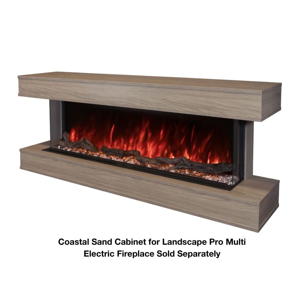 Modern Flames Coastal Sand Cabinet for Landscape Pro Multi Fireplace Side View