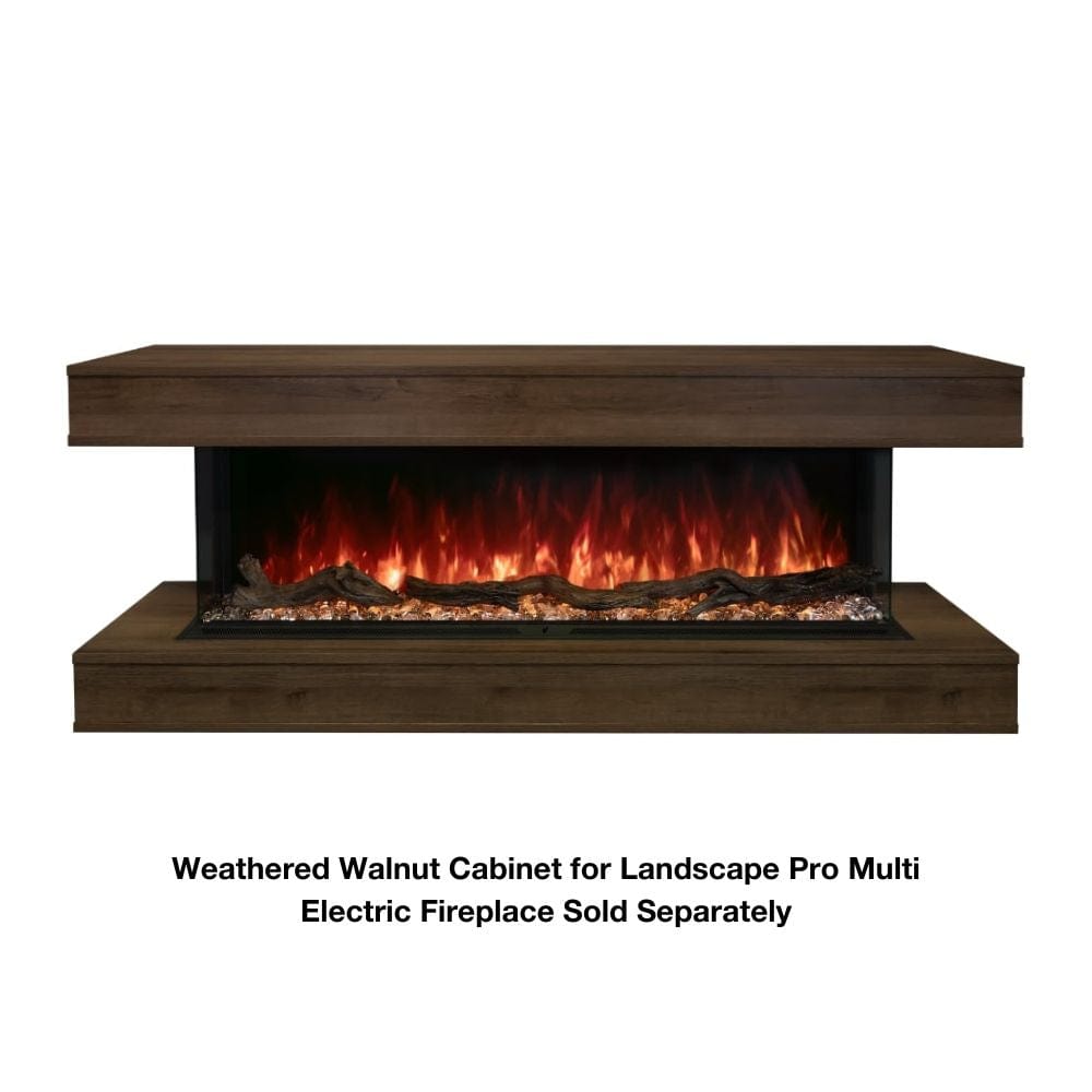 Modern Flames Weathered Walnut Cabinet for Landscape Pro Multi Fireplace