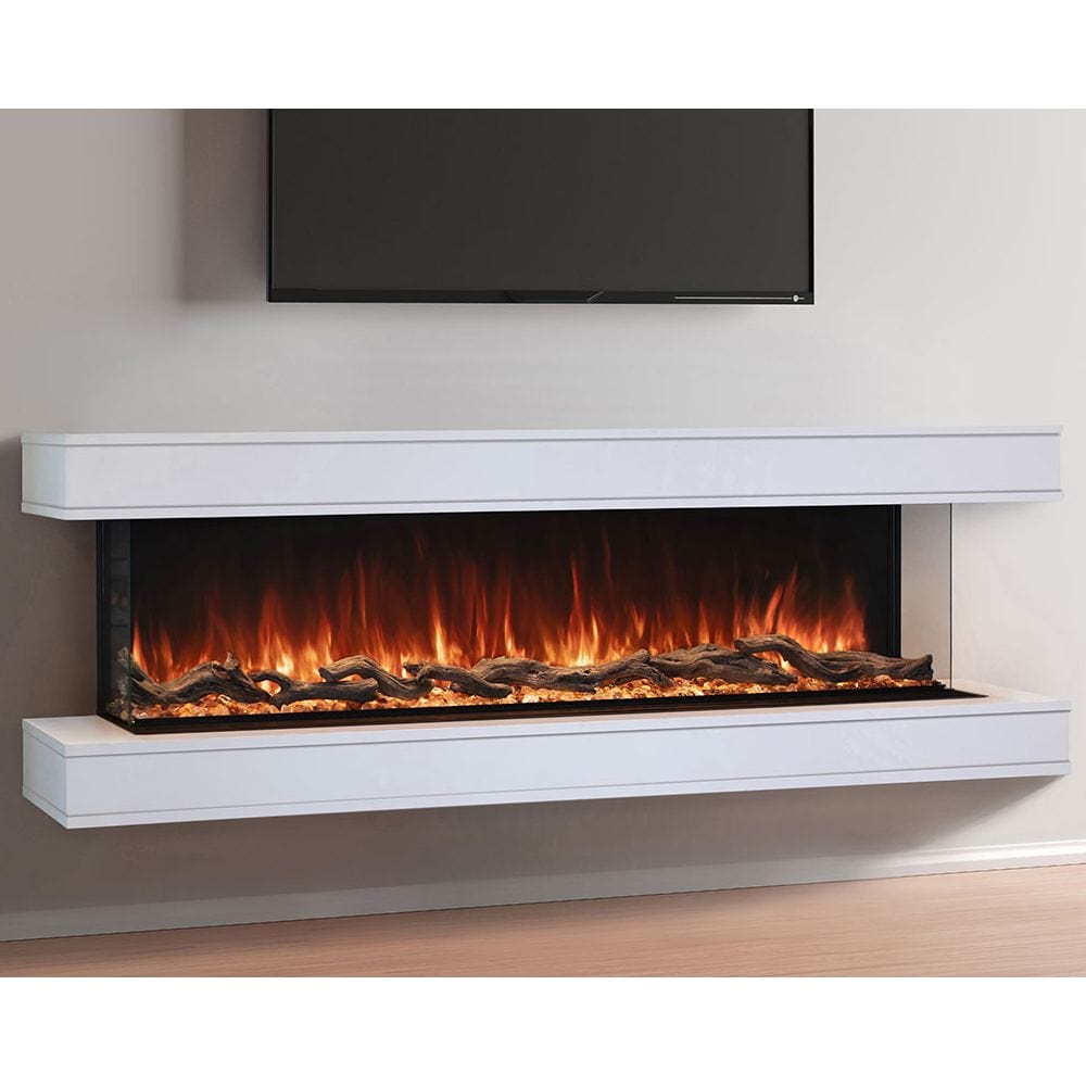 Modern Flames White Cabinets for Landscape Pro Multi Fireplace