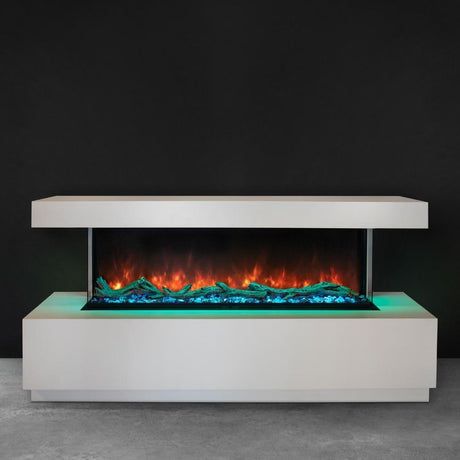 Modern Flames Landscape Pro Multi 3-Sided Electric Fireplace - Cabinet, Blue Ember Bed