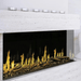 Modern Flames Orion Multi Built-In Electric Fireplace with white modern mantel design