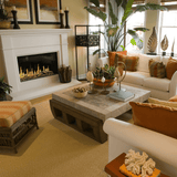 Modern Flames Orion Multi Built-In Electric Fireplace in traditional living room