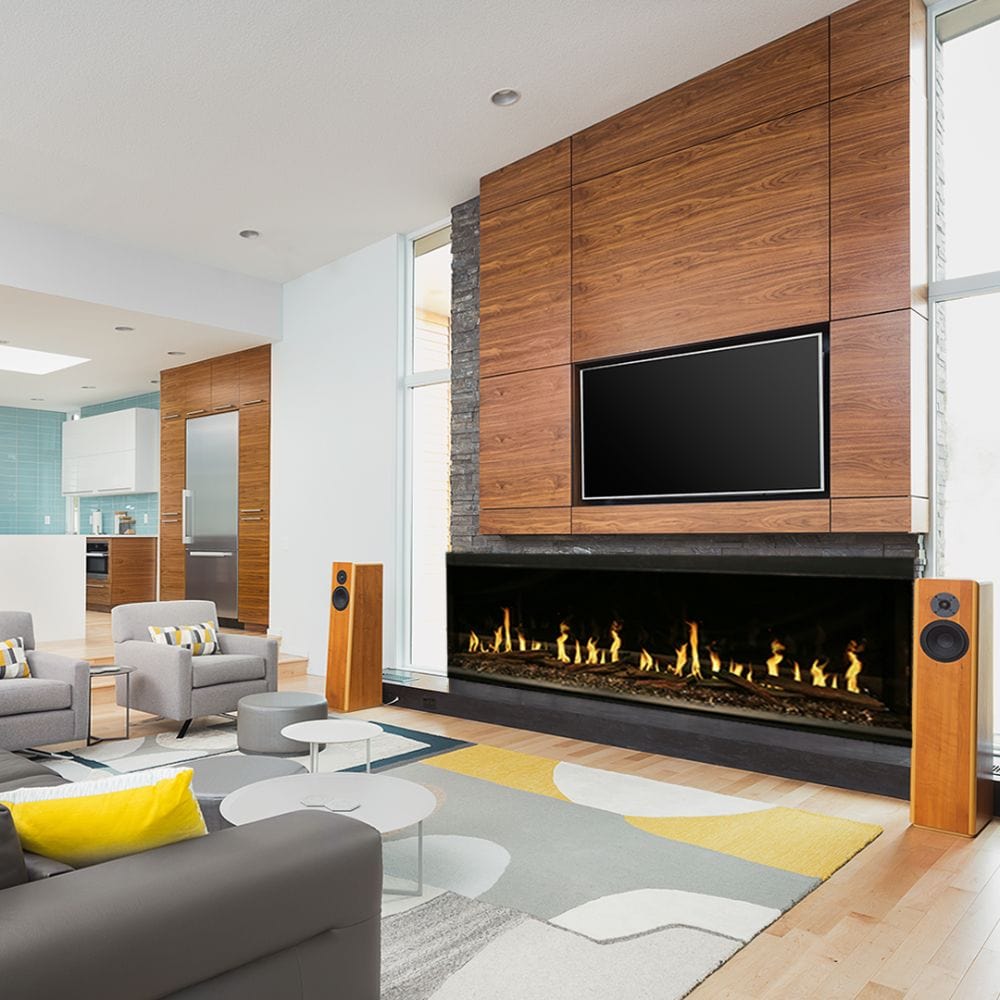 Modern Flames Orion Multi 100" 3-Sided Fireplace Below TV