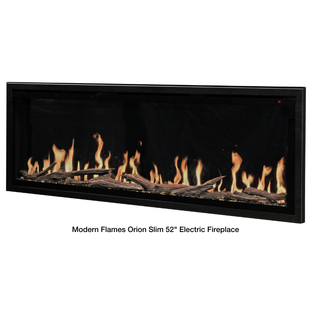 Modern Flames Orion Slim 52" Built-In/Wall Mounted Smart Electric Fireplace angled view