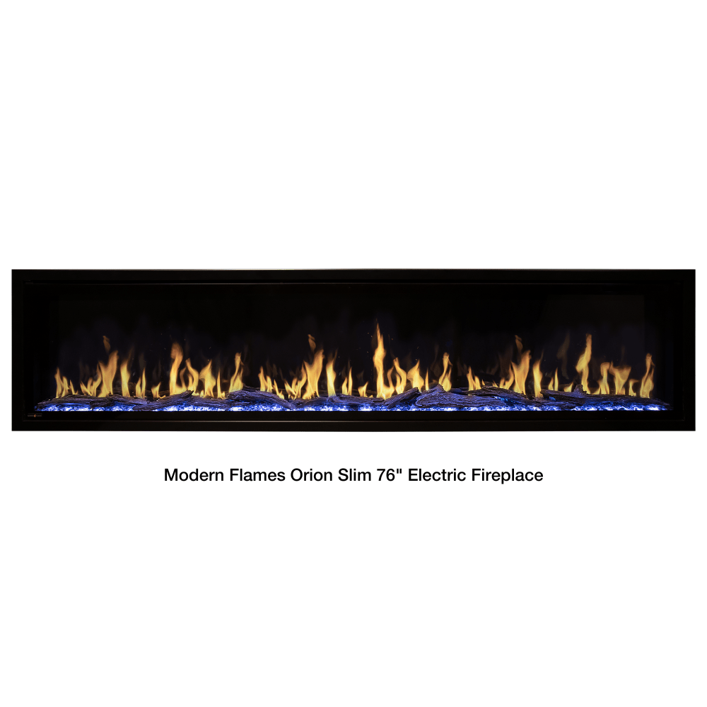 Modern Flames Orion Slim 76" Built-In/Wall Mounted Smart Electric Fireplace