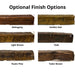 finish options for wood mantels