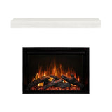 Modern Flames Redstone 36" Electric Fireplace with Modern White Wood Mantel