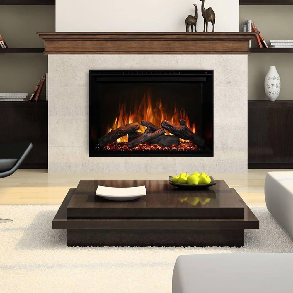 Redstone Fireplace Insert with Traditional Mantel — Modern Blaze
