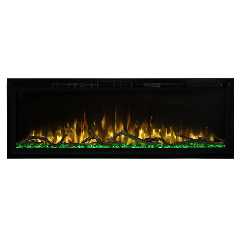 Modern Flames Spectrum Slimline Built-in Electric Fireplace with Green Ember Bed
