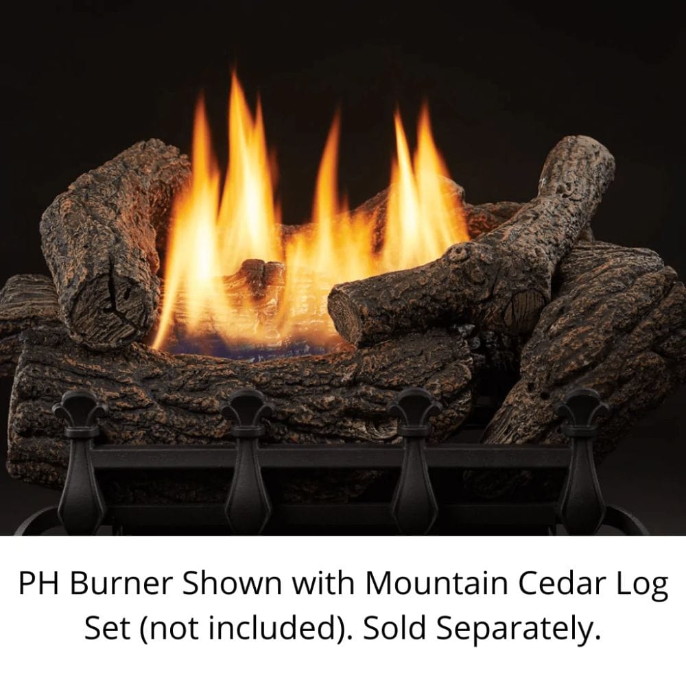 PH Series 18-Inch Vent-Free Burner with optional mountain cedar log set ( not included)