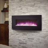 Napoleon Amano Wall Mounted Electric Fireplace Wall Mounted on a brick wall