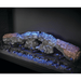 Napoleon Element Built-in Electric Firebox with blue top led light on logs, no flame