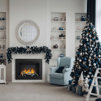 Napoleon Element Built-in Electric Firebox with Christmas decor