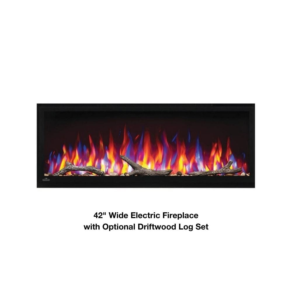 Napoleon Entice 42-Inch Wide Fireplace with Optional Driftwood Log Set