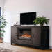 Napoleon Essential Series The Franklin TV Stand with Electric Fireplace in living room