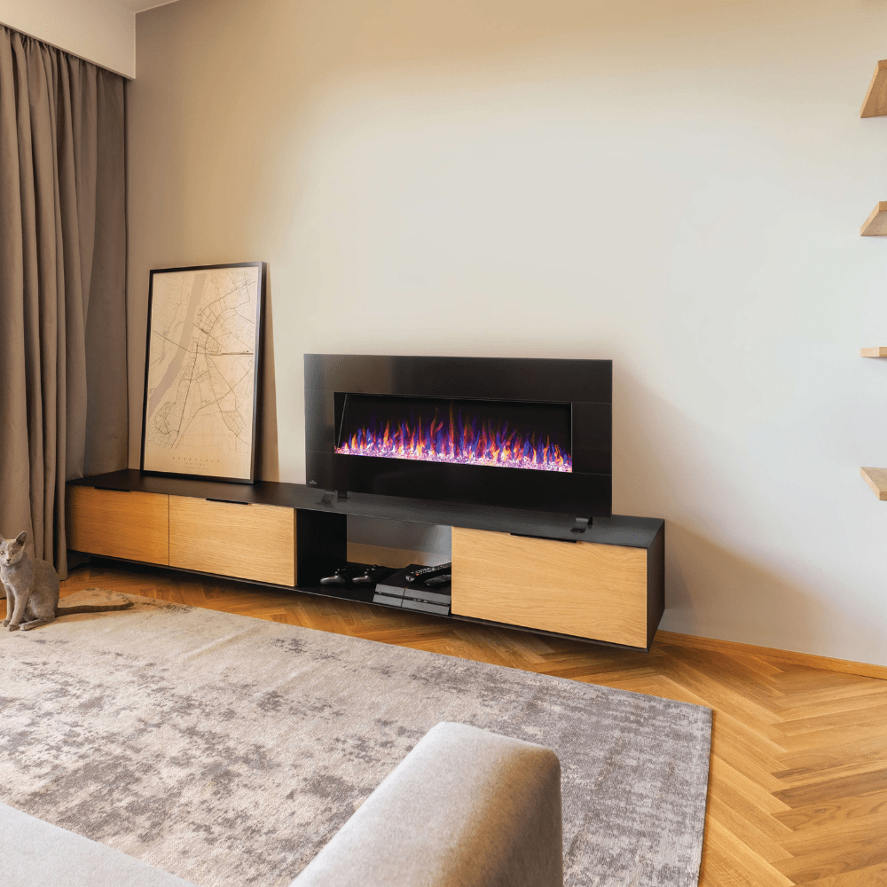 Napoleon Fuze 50 Inches Built-in / Freestanding Electric Fireplace in living area