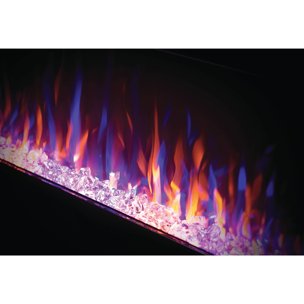 Napoleon Fuze Freestanding Electric Fireplace with Mixed Color Flames on Ember Glass