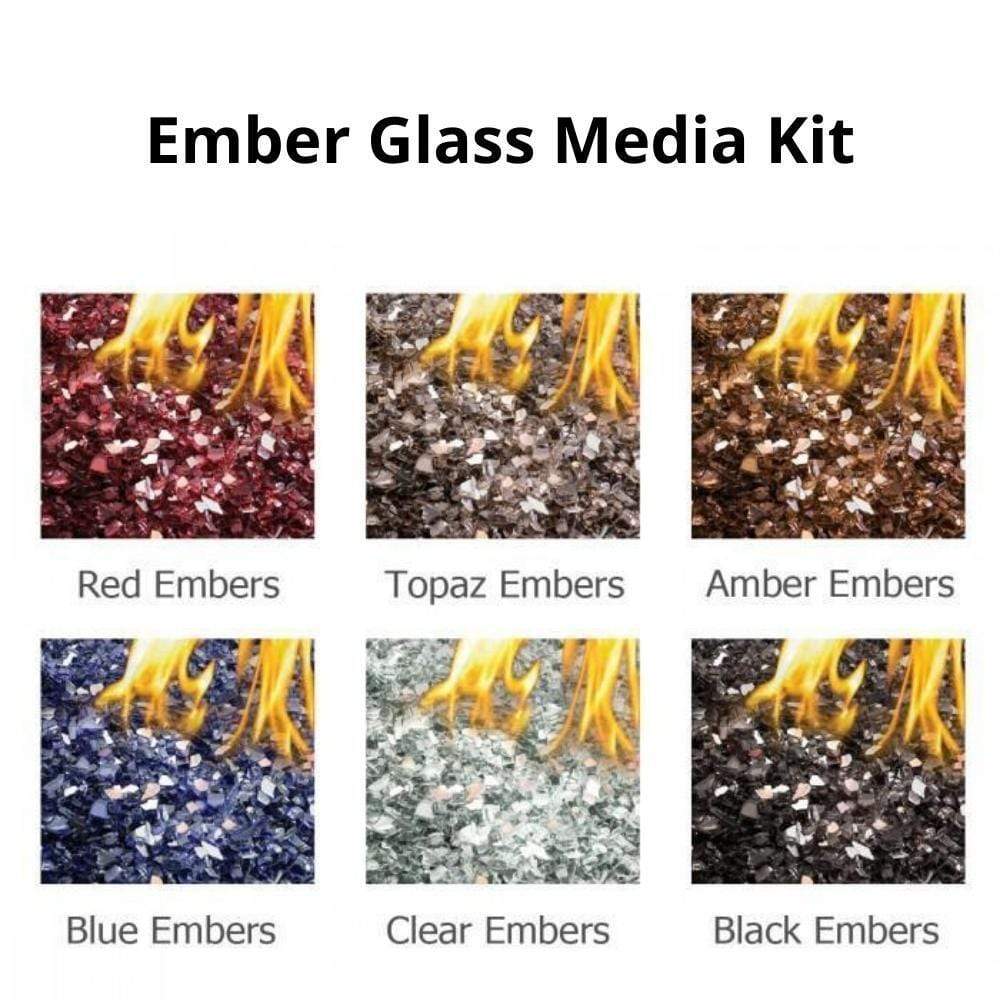 Napoleon Red Topaz Amber Blue Clear Black Ember Glass Media Kit