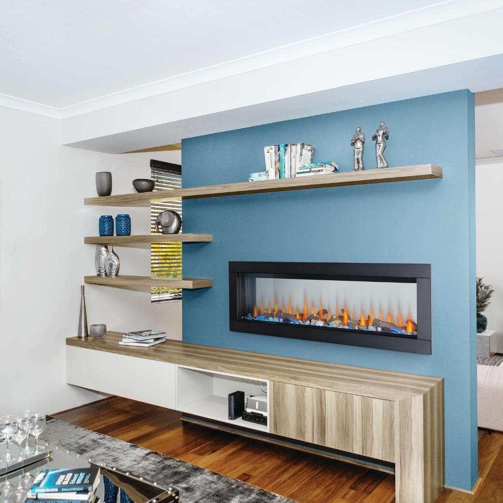 Napoleon CLEARion Elite See-Through Electric Fireplace 1-Sided Installation