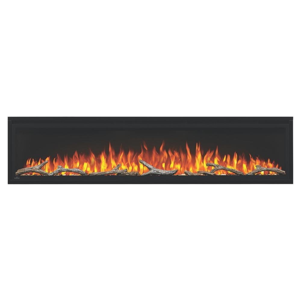 Napoleon Entice™ Built-in / Wall Mounted Electric Fireplace with driftwood logs