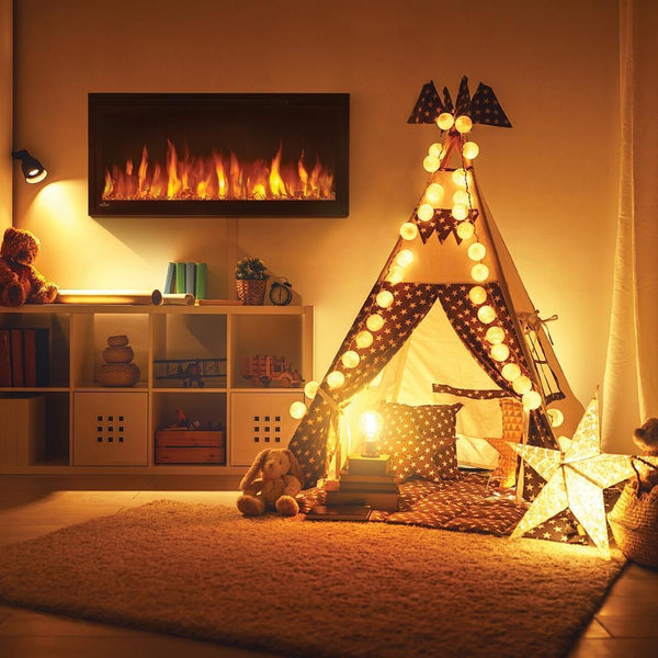 Napoleon Entice™ Built-in / Wall Mounted Electric Fireplace In A Kid's Room