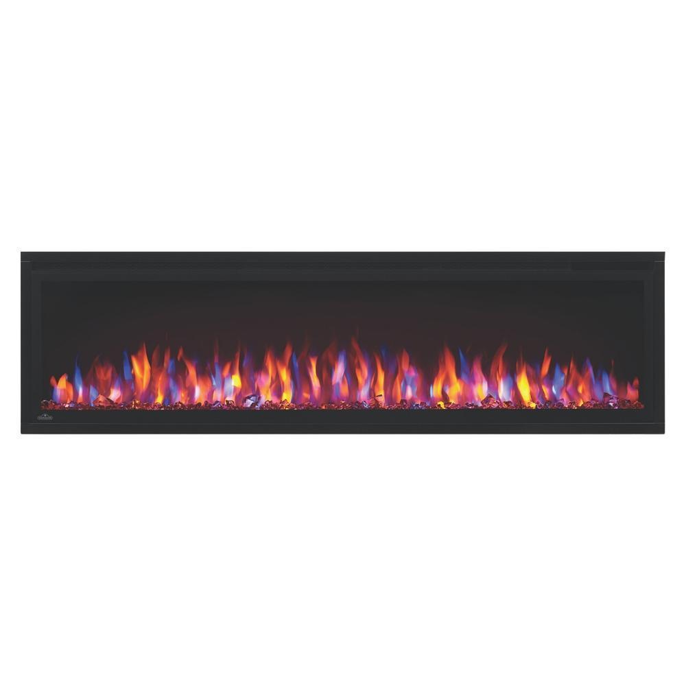 Napoleon Entice™ Built-in / Wall Mounted Electric Fireplace  with blue and orange flames