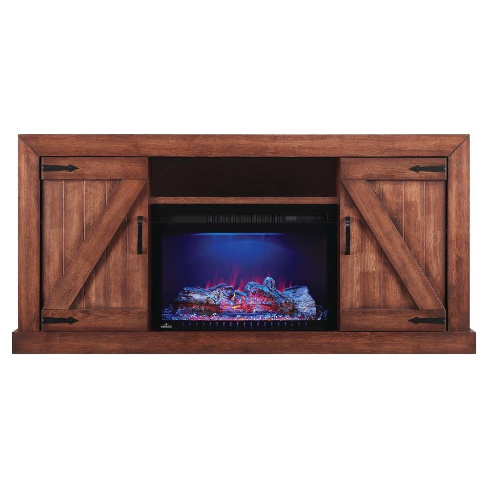 Napoleon Lambert TV Stand with Electric Fireplace for 72" TV's with blue light