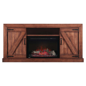 Napoleon Lambert TV Stand with Electric Fireplace for 72" TV's - Rustic Wood