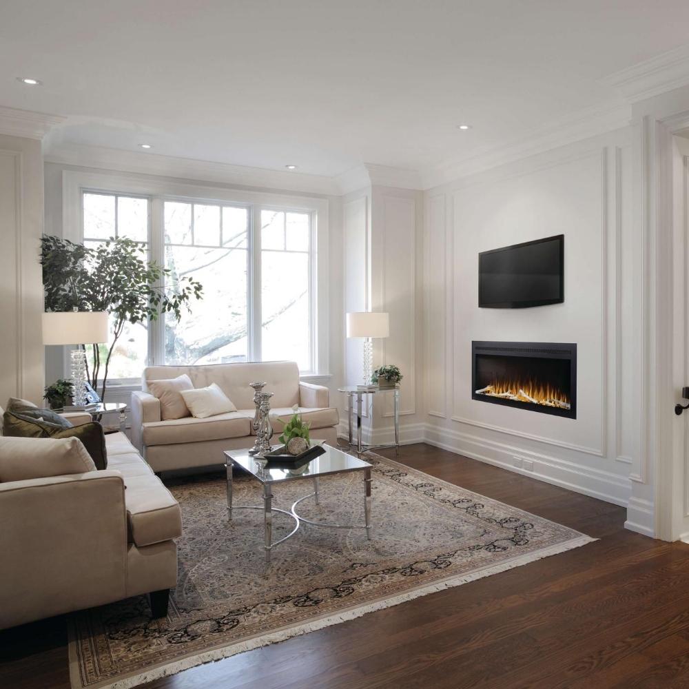 Napoleon PurView Electric Fireplace in a traditional inspired Living Room