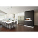 Napoleon Stylus Wall Mounted Electric Fireplace with Shelf in the kitchen