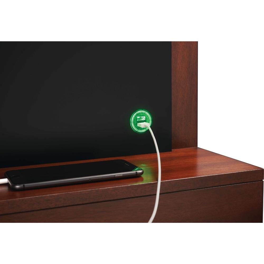 Dual USB Charging Ports with LED Light