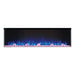Napoleon Trivista 60" Electric Fireplace with small and big crystals lit by pink ember lights