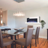 napoleon stylus cara elite electric fireplace in a dining room