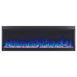 Napoleon Trivista Pictura 50-Inch Electric Fireplace with blue flames and crystal media