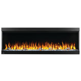 Napoleon Trivista Pictura 50" 3-Sided Electric Fireplace with yellow flames and crystals