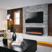 Napoleon Trivista Pictura 50-Inch 3-Sided Electric Fireplace in a modern living room