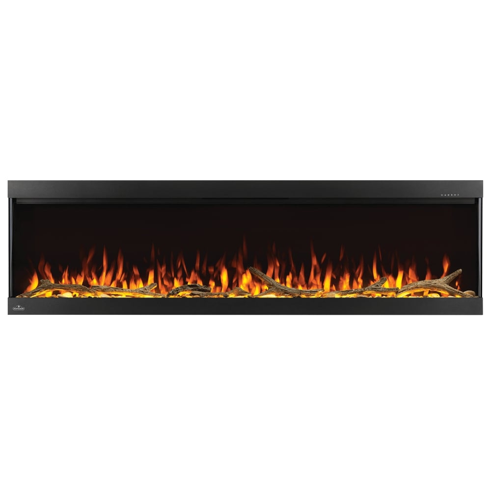 Napoleon Trivista Pictura 60-Inch 3-Sided Electric Fireplace with driftwood logs