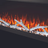 Napoleon Trivista Pictura Electric Fireplace with birch logs and stones