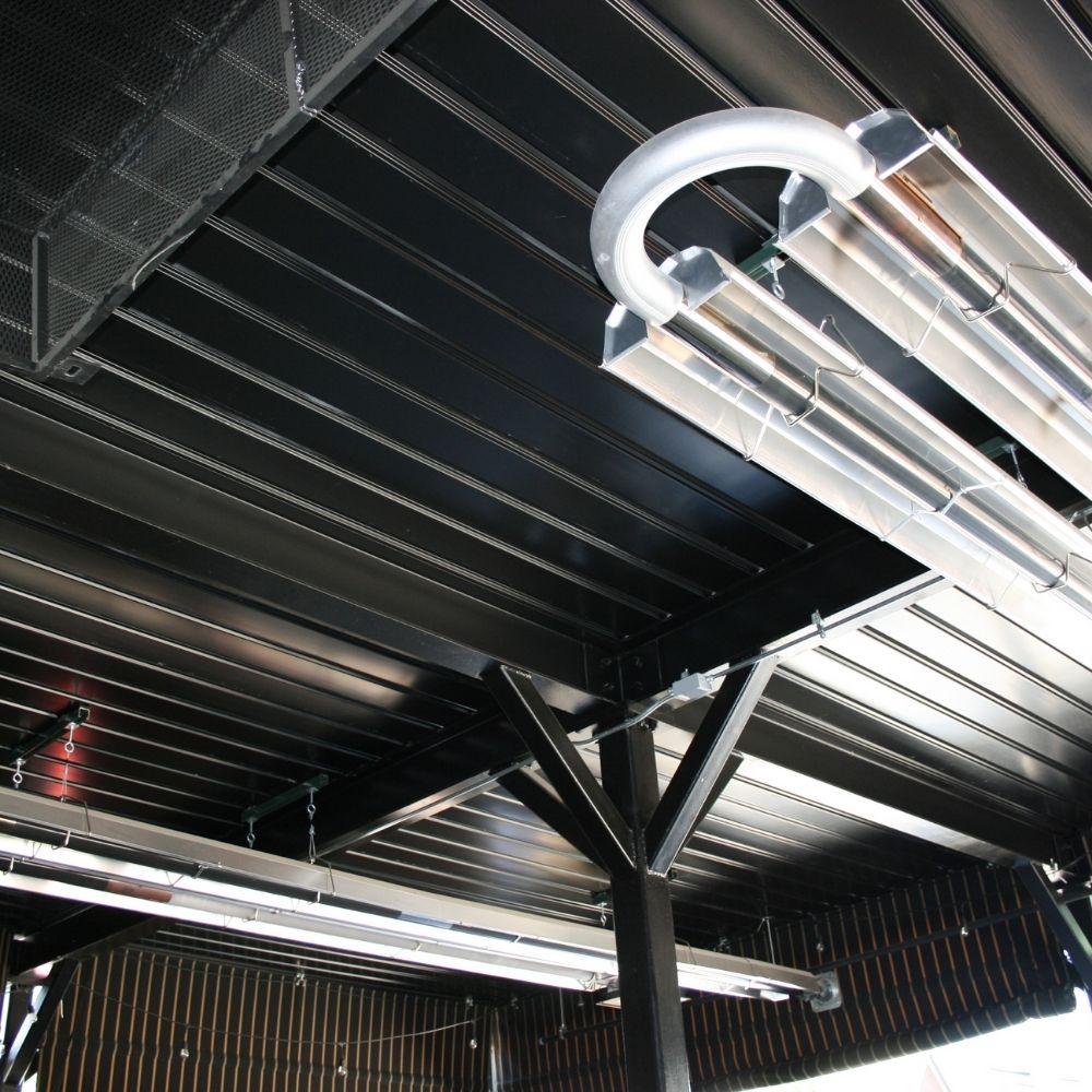 NDUSTRIA™ NHE Infrared U-Tube Gas Patio Heater — Modern Blaze