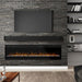 Nexfire 74 Linear Built-in/Wall Mounted Electric Fireplace in a cool modern living room
