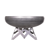 Ohio Flame Liberty Round Steel Fire Pit with angular Base