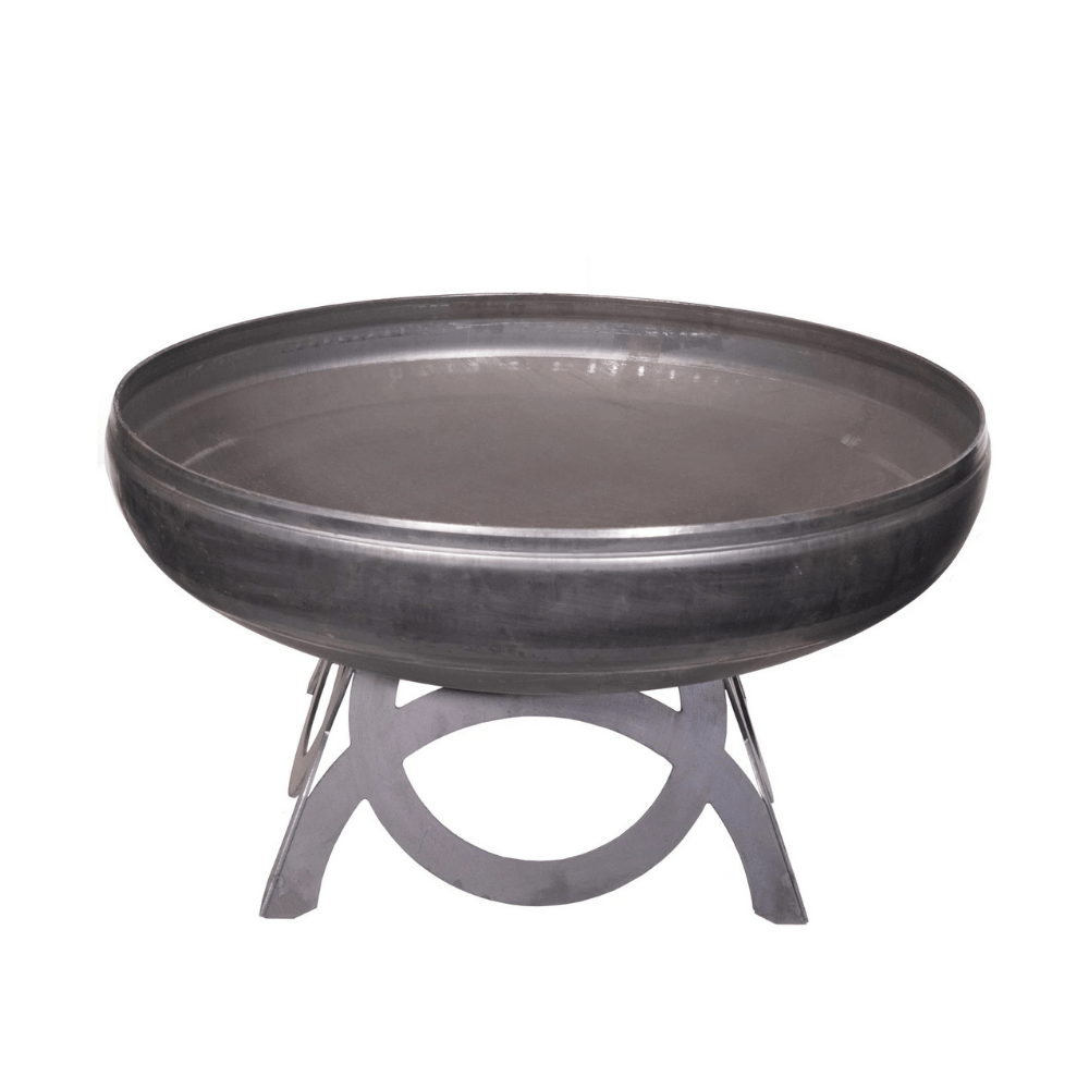 Ohio Flame Liberty Round Steel Fire Pit with curved base
