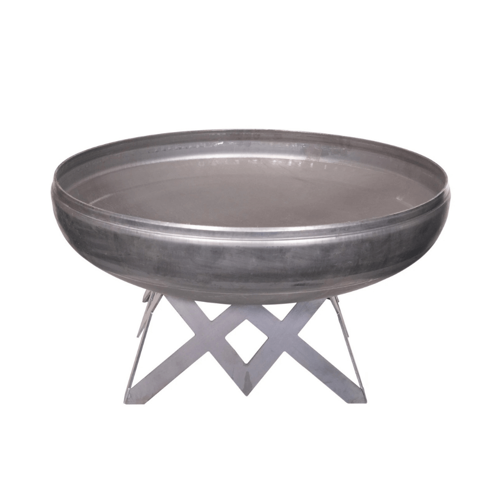 Ohio Flame Liberty Round Steel Fire Pit with angular Base