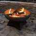 Ohio Flame Liberty Round Steel Fire Pit with Standard Base in a patio