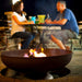 Ohio Flame Patriot Round Steel Fire Pit with Couple