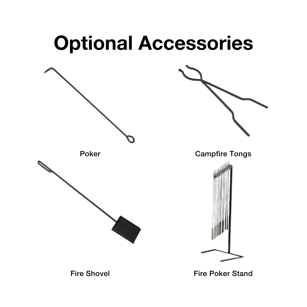 poker campfire tongs fire shovel display stand for fire pits
